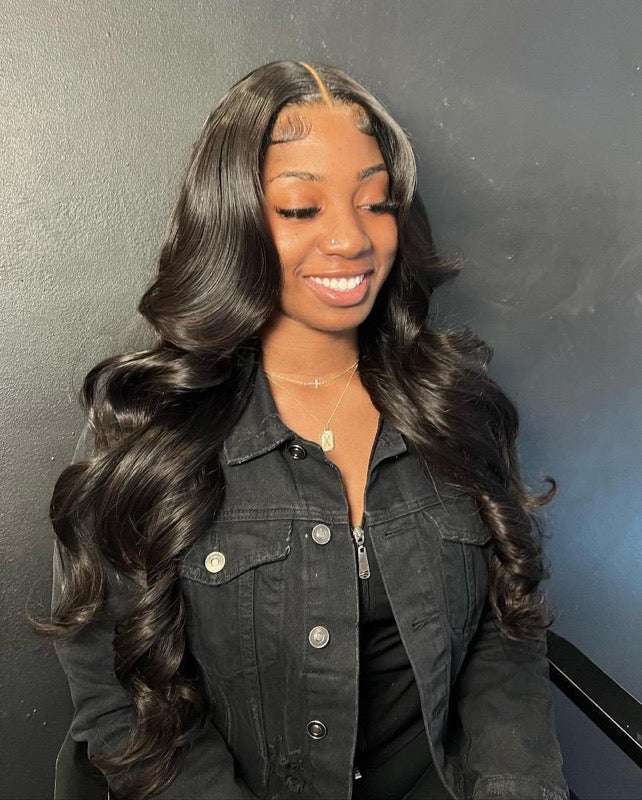 26" 13x4 Lace Front Body Wave 150% Density Human Hair The Boss Hair 220