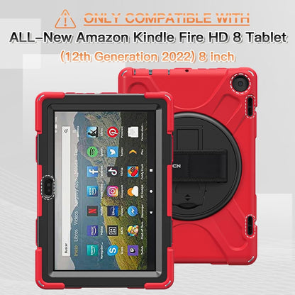 Case For Amazon Fire HD 8 Tablet Case (12th Gen 2024/2022) 8" - Red