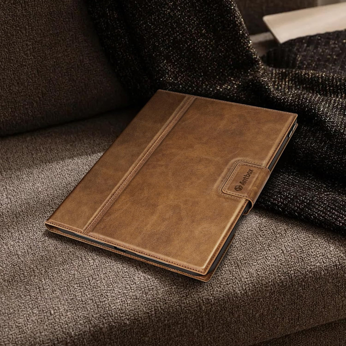 Antbox For IPad Pro 11 Inch Case M5 2025/M4 2024, Premium Vegan Leather, Support