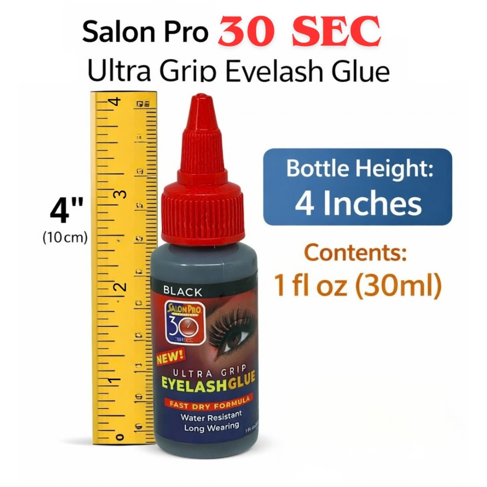 30 Sec Strip Eyelash Bond Black or Clear Strong All Day Hold for Eyelash Extension 1 fl oz/30 ml