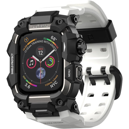 ULTIMAL Rugged Case with Band for Apple Watch Band 45mm,Compatible-45mm,White
