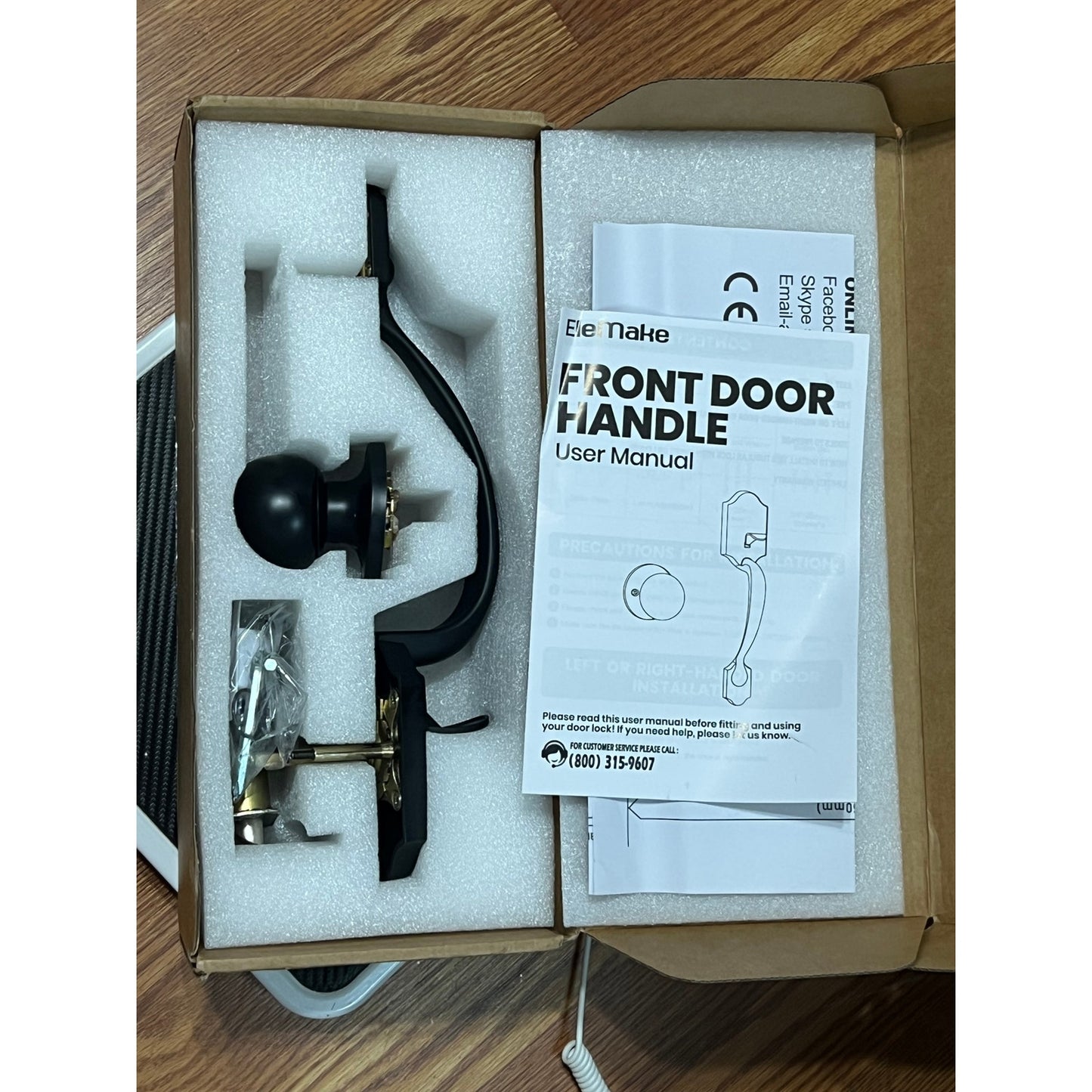 Motovecor Front Door Handleset, Entry Door Handle Set With Cove Knob,Matte Black