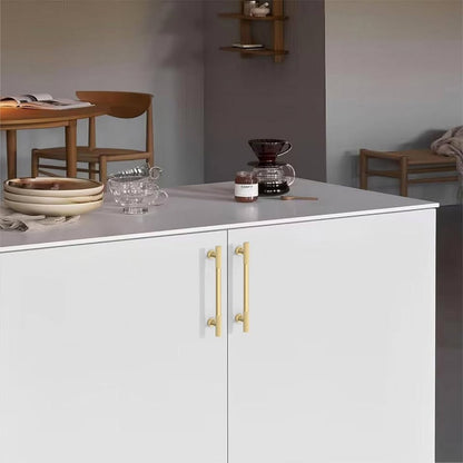 KNOKLOCK 10 Pack 5 Inch(128mm) Kitchen Cabinet Handles Brushed Gold Cabinet-GOLD