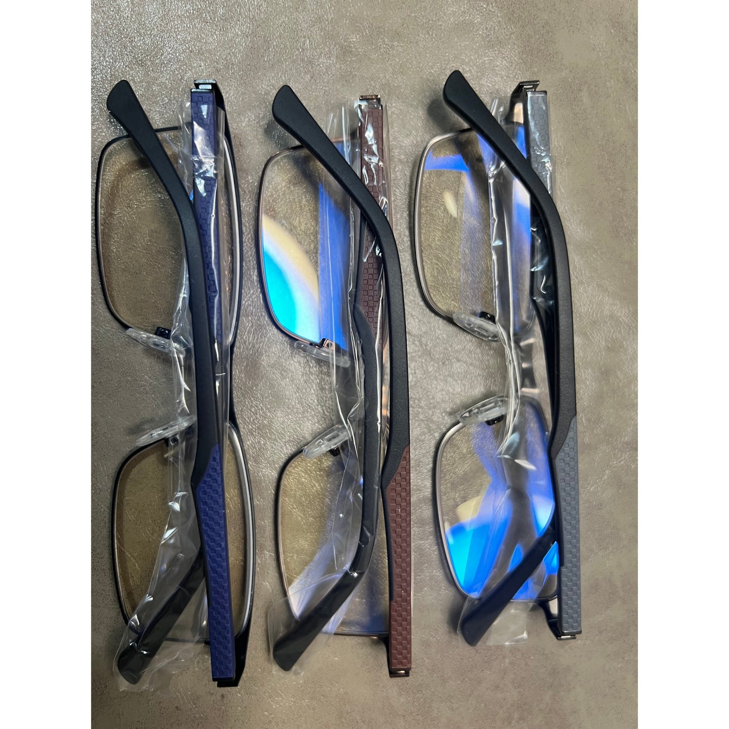 READITEASY 3 Pack Reading Glasses Men 1.0 Blue Light Blocking, Readers Men With Spring Hinge Reduce Eyestrain/UV/Dryness, Mens Reading Glasses 1.0+