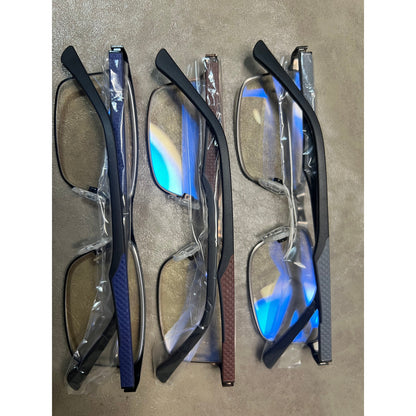 READITEASY 3 Pack Reading Glasses Men 1.0 Blue Light Blocking, Readers Men With Spring Hinge Reduce Eyestrain/UV/Dryness, Mens Reading Glasses 1.0+