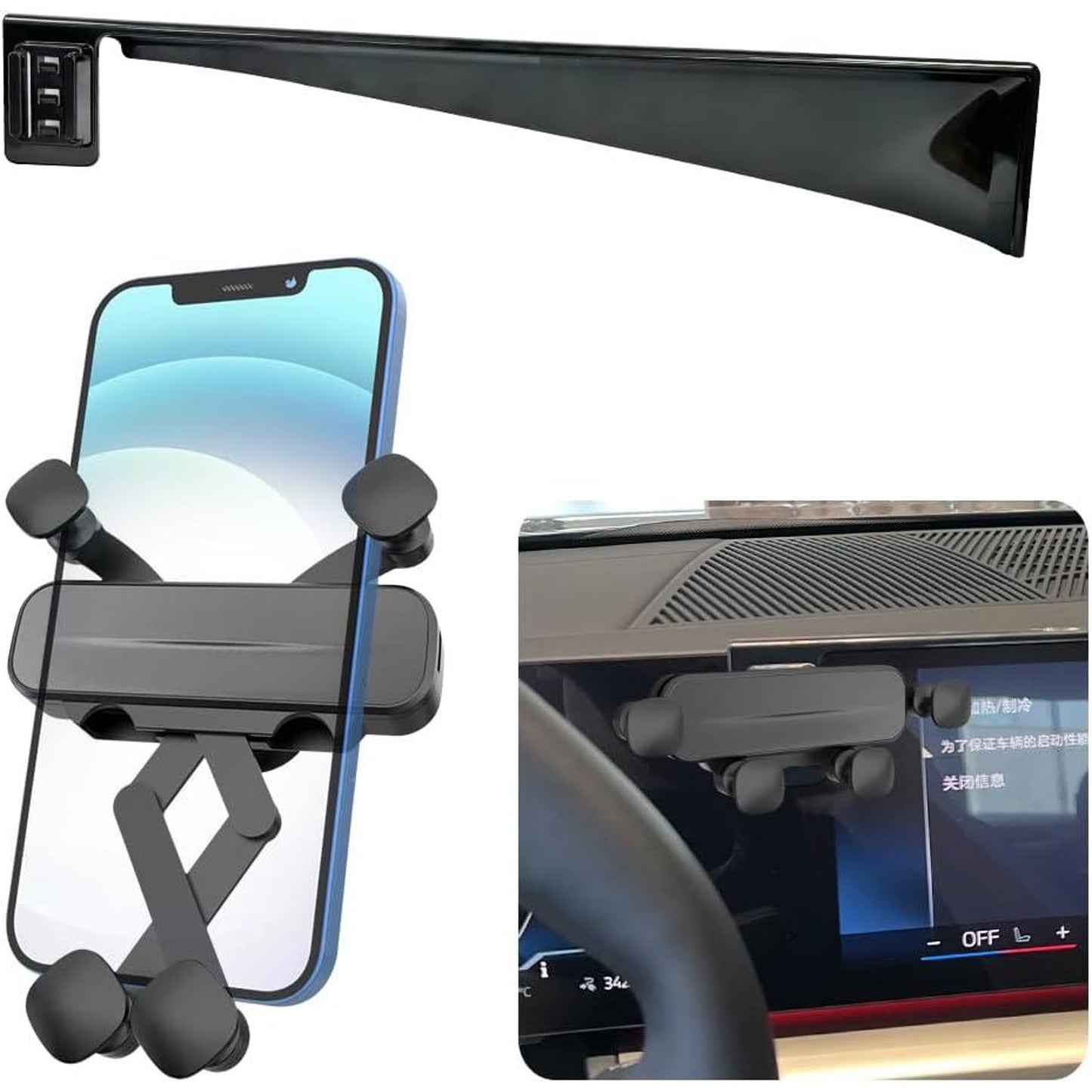 LUNQIN Car Phone Holder For BMW 5 Series 2024 2025 2026 BMW I5 530i 540i XDrive