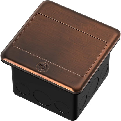 Vagueior Pop-Up Floor Box Kit, Waterproof Electrical Outlet Cover Box, Bronze.