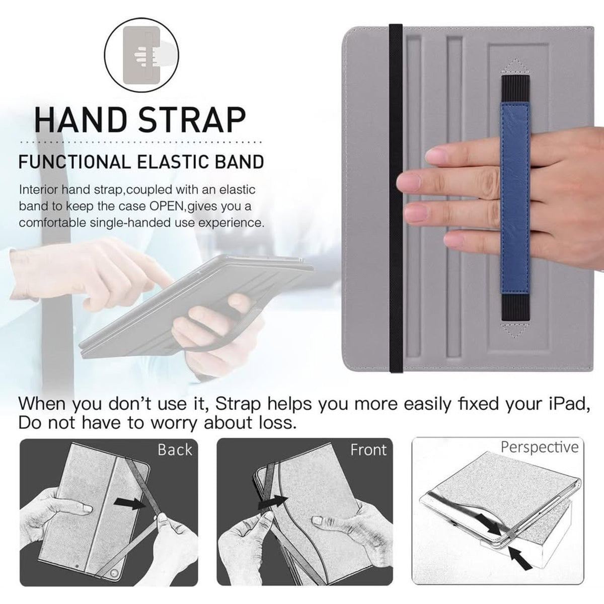ZtotopCases For New IPad 9th/8th/7th Generation Case, Premium PU Leath,Navy Blue
