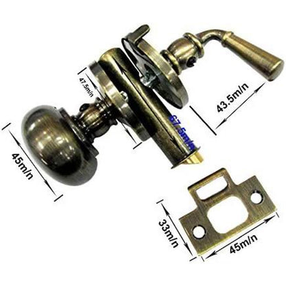 QCAA Solid Brass Storm Door Latch, Oil Rubbed Bronze US10B-1 Pack Black