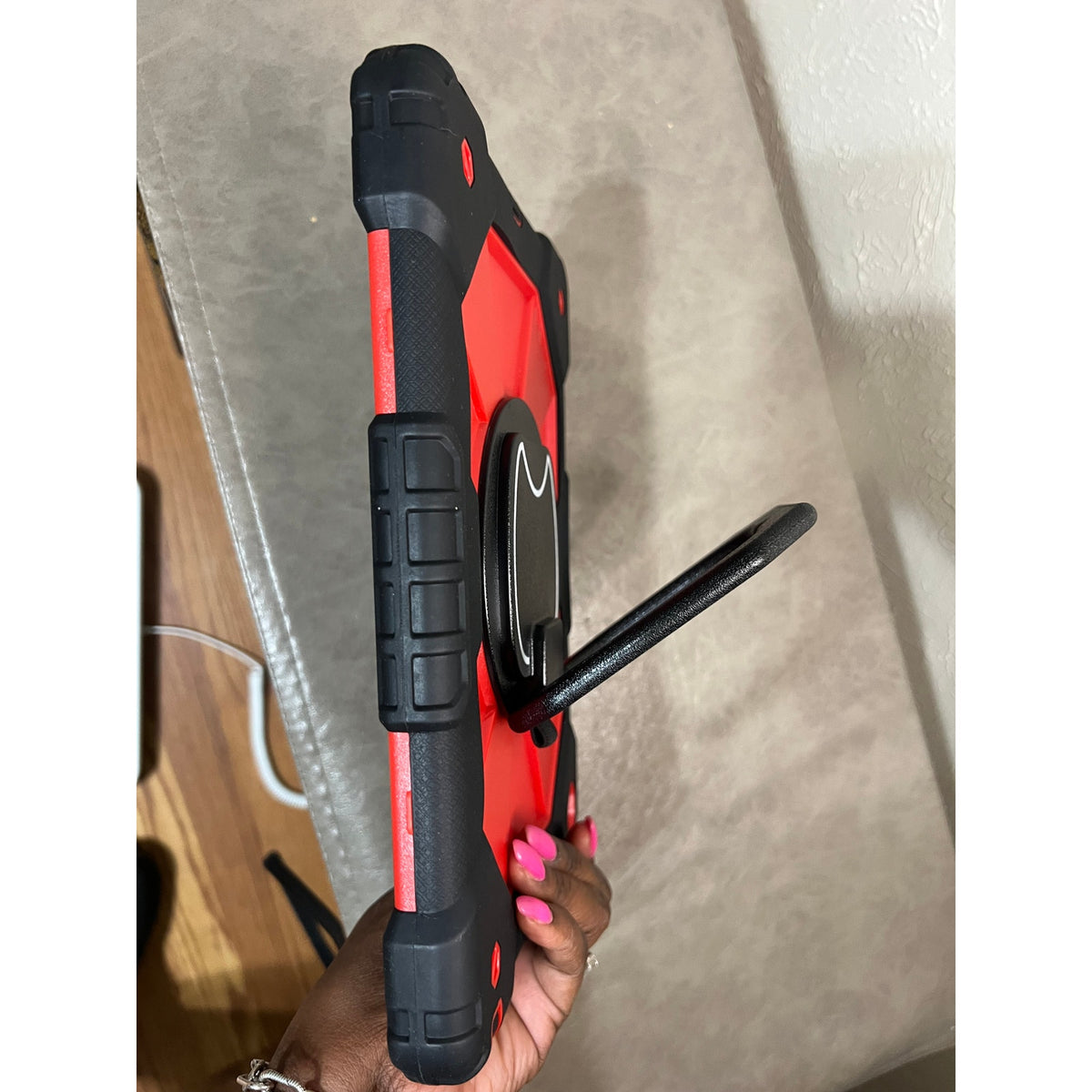 Scnioy Case For IPad 9th Generation IPad Case 9th 8th 7th Gen, Black Red