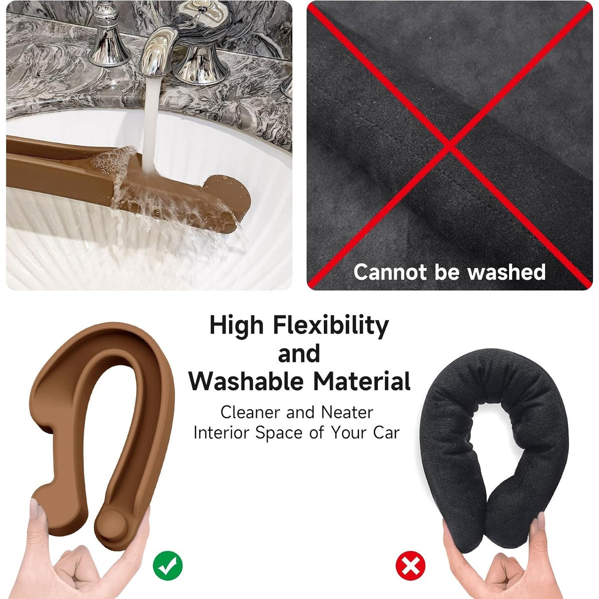Givifive Car Seat Gap Filler Organizer 2Pack Soft Foam 3IN1 Multifunctiona-MOCHA