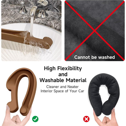 Givifive Car Seat Gap Filler Organizer 2Pack Soft Foam 3IN1 Multifunctiona-MOCHA