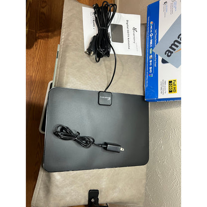 TV Antenna Indoor, Digital Amplified Indoor HDTV Antenna, 1080p VHF UHF TV