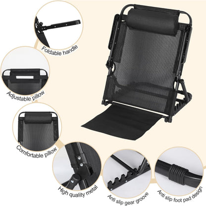 GlikCeil Adjustable Lifting Bed Backrest With Armrest Large Folding Bed Rest
