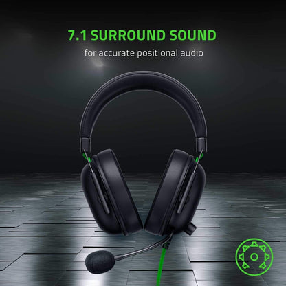 Razer BlackShark V2 X Gaming Headset: 7.1 Surround Sound - 50mm Drivers  - Black