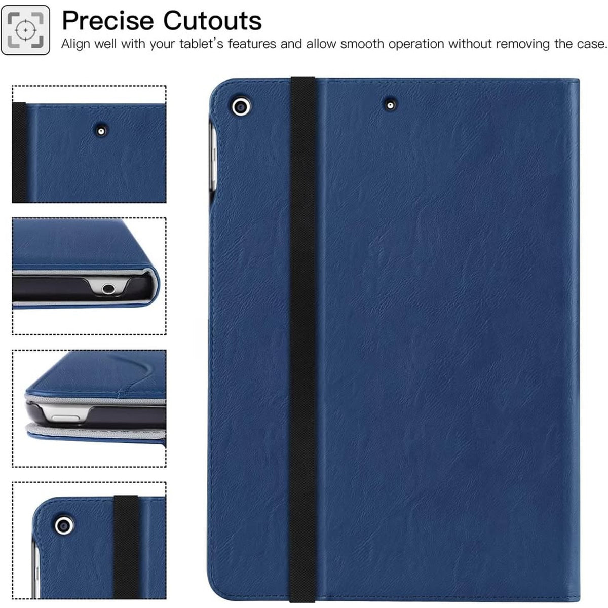 ZtotopCases For New IPad 9th/8th/7th Generation Case, Premium PU Leath,Navy Blue