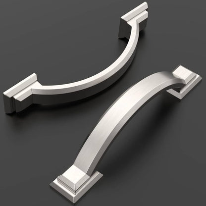 Amerdeco 10 Pack Brushed Satin Nickel Cabinet Pulls 3 Inch(76mm) Hole Centers