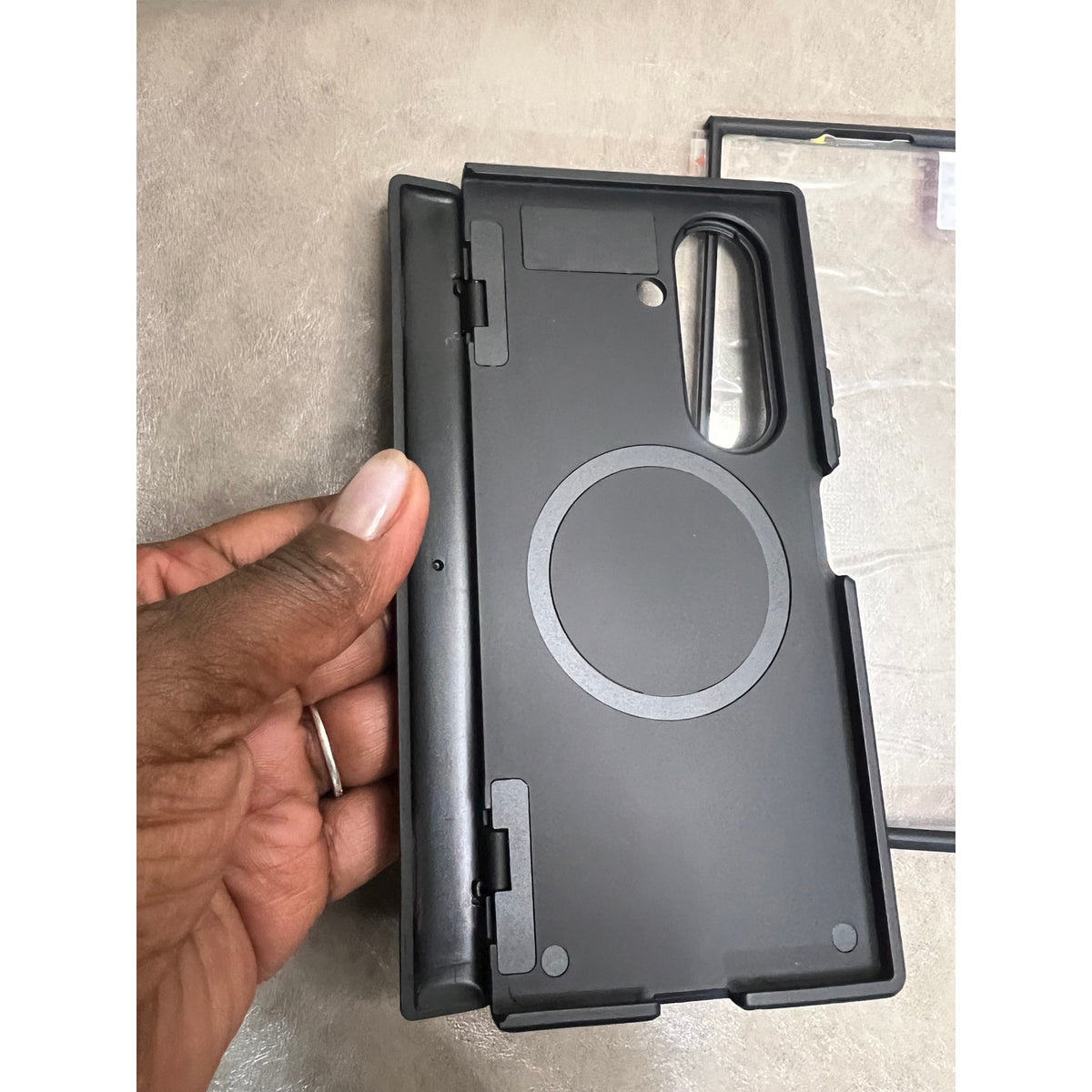 BERFY For Samsung Galaxy Z Trifold Case With Screen Protector, [Compatible, Jet