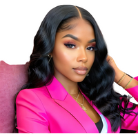 Body Wave 13x4 Full Frontal Lace Wig 180% 10A Human Hair 16 ~ 28 inch Small Bleached Knots