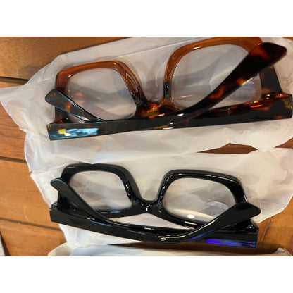Hubeye Progressive Reading Glasses For Women 2 pair(Black+Hawksbill Turtle,1.75)