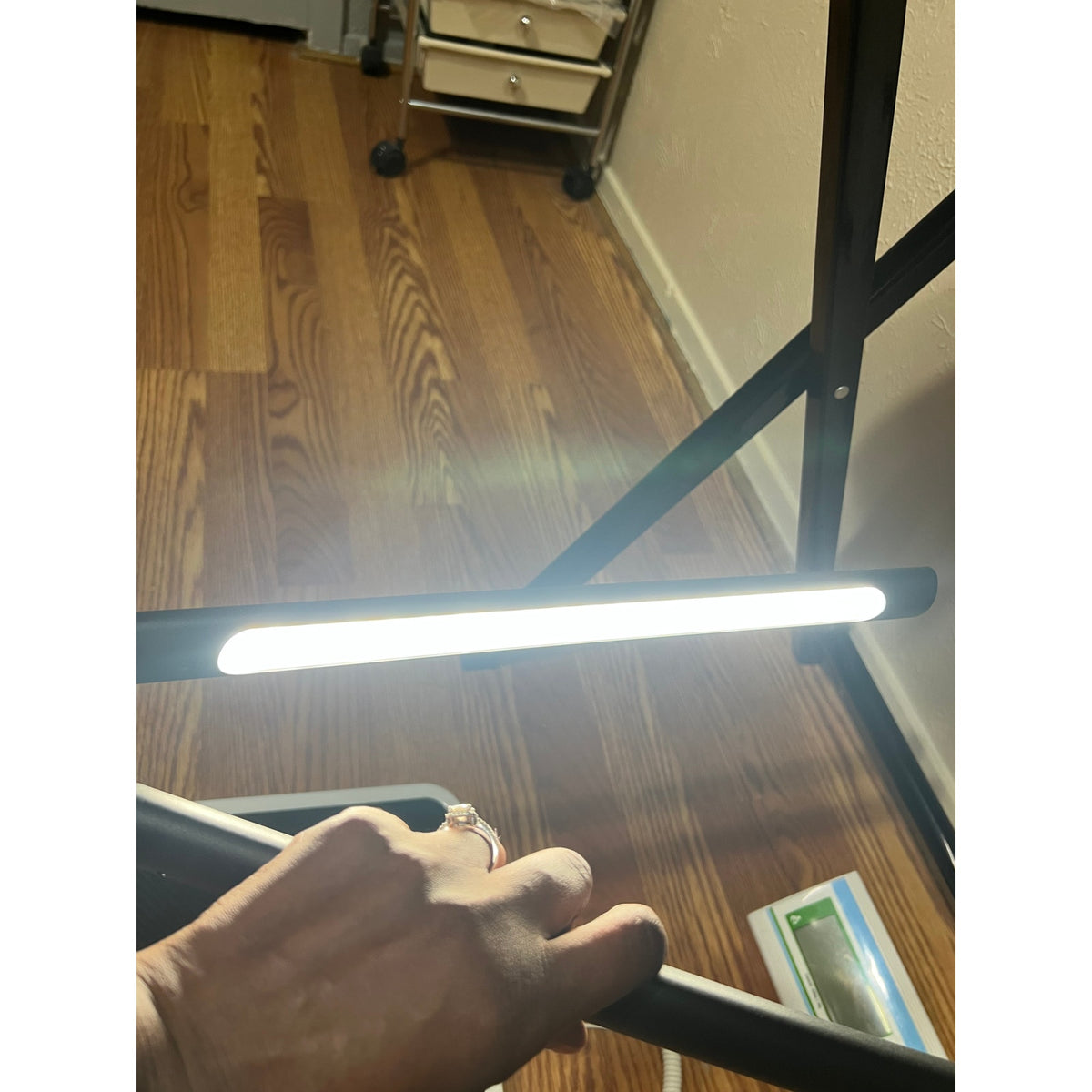 Metal LED Desk Lamp, 16" Dimmable Desk Light with Base, 15W 1200LM, Adapt, Black