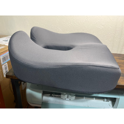 TushGuard Ergonomic Seat Cushion With Coccyx Cutout - 4-Zone Structure Office Chair Cushions For Tailbone Pressure Relief, Non-Slip Chair Pad With Washable Cover For Car, Office, Wheelchair, Grey
