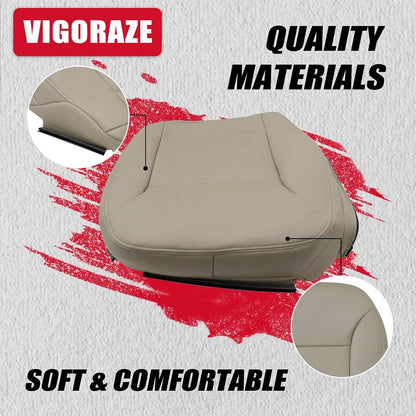 Vigoraze Driver Bottom Leather Replacement Seat Cover Tan Compatible-Tan