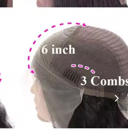 26" Body Wave 13x6 Lace Front Wig Deep Center Parting Space Only 180% Density HD Lace