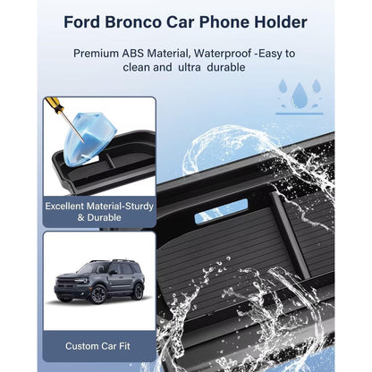 PZK Wireless Car Phone Holder For 2025 2026 Ford Bronco Sport Accessories