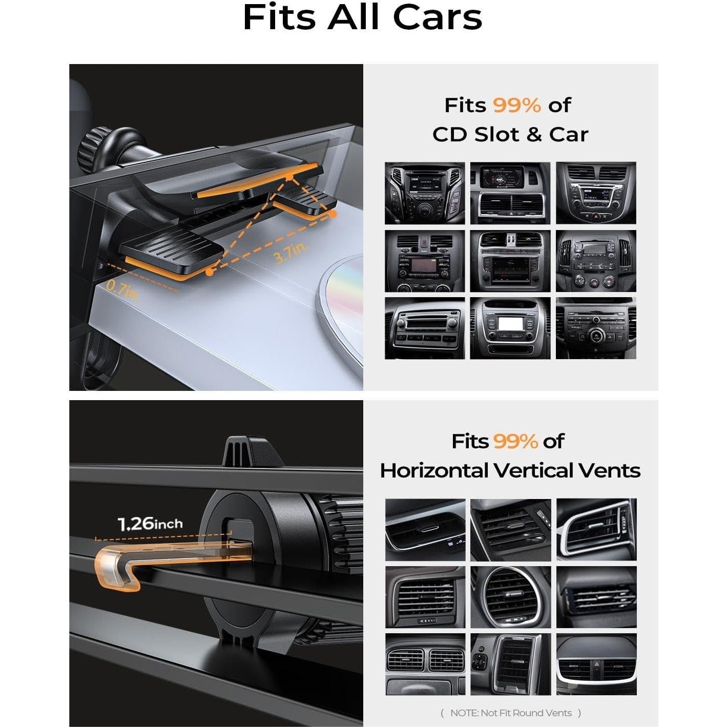 LISEN CD Phone Holder For Car IPhone 17 Adjustable CD Slot Phone Mount Holder