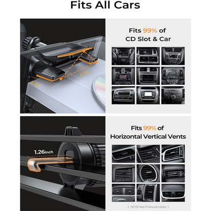 LISEN CD Phone Holder For Car IPhone 17 Adjustable CD Slot Phone Mount Holder