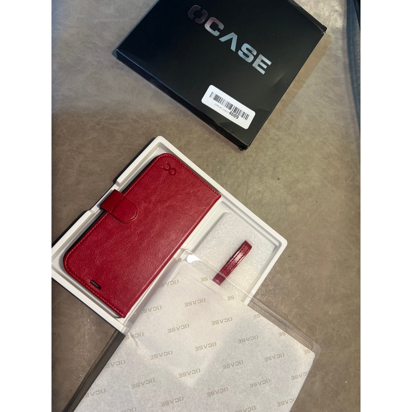 OCASE For IPhone 17 Pro Detachable Wallet Case With Card Holder, 2 In 1 PU Leather Flip Folio With RFID Blocking Stand Wrist Strap Shockproof Phone Cover 6.3 Inch 2025, Red