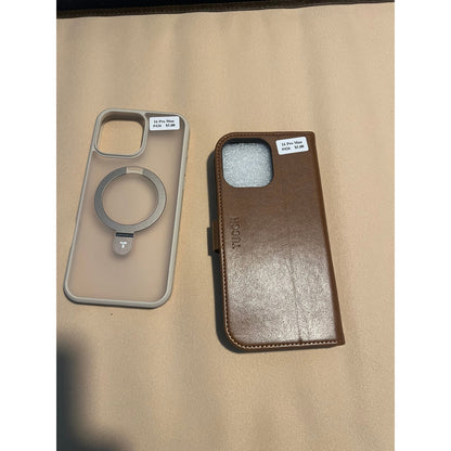 iPhone 16 Pro Max Phone Cases ( Brown & Tan)