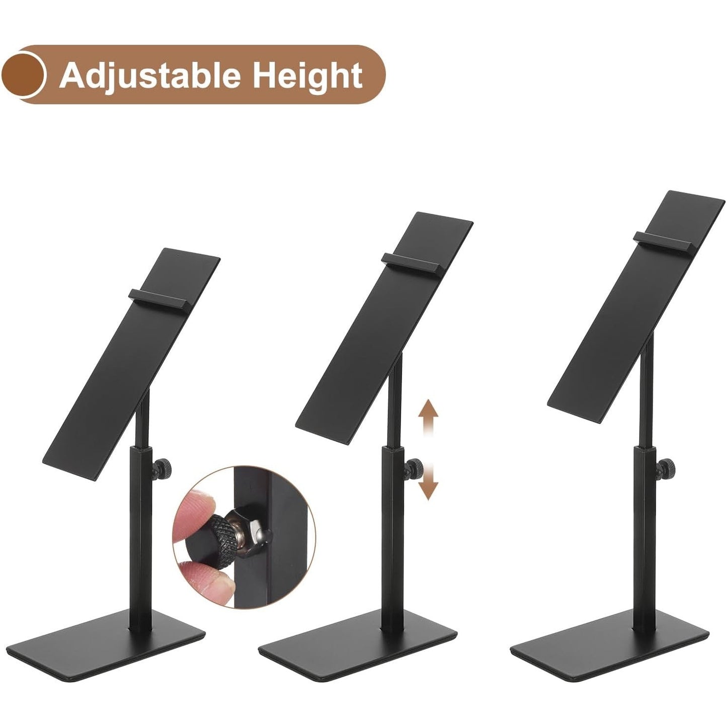 Uxcell 2 Pack Adjustable Height Shoe Risers Metal CountertopShoeRackHolder-Black