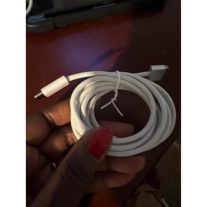 60W USB C To Magnetic2 Nylon Braided Cable,White 6.6ft Fast Charging Cable?Compa