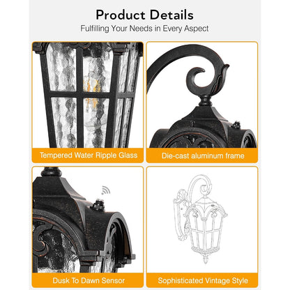 VIANIS Exterior Lighting Fixtures, Large Size Oil Rubbed Bronze Outdoor Wall