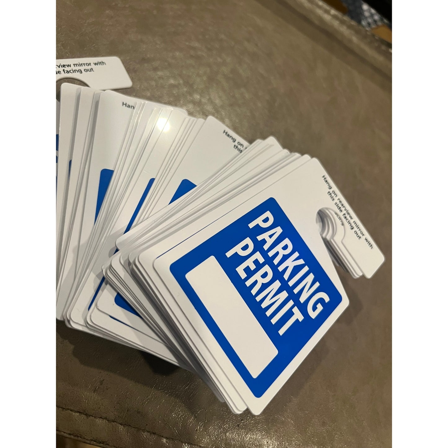 SmartSign (Pack Of 50) Write-In Parking Permit Hang Tag | 5 X 3 Inch 35 Mil Plastic