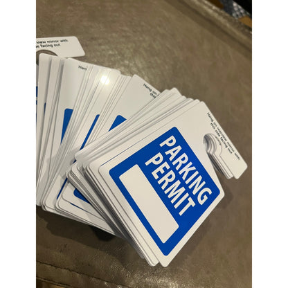 SmartSign (Pack Of 50) Write-In Parking Permit Hang Tag | 5 X 3 Inch 35 Mil Plastic