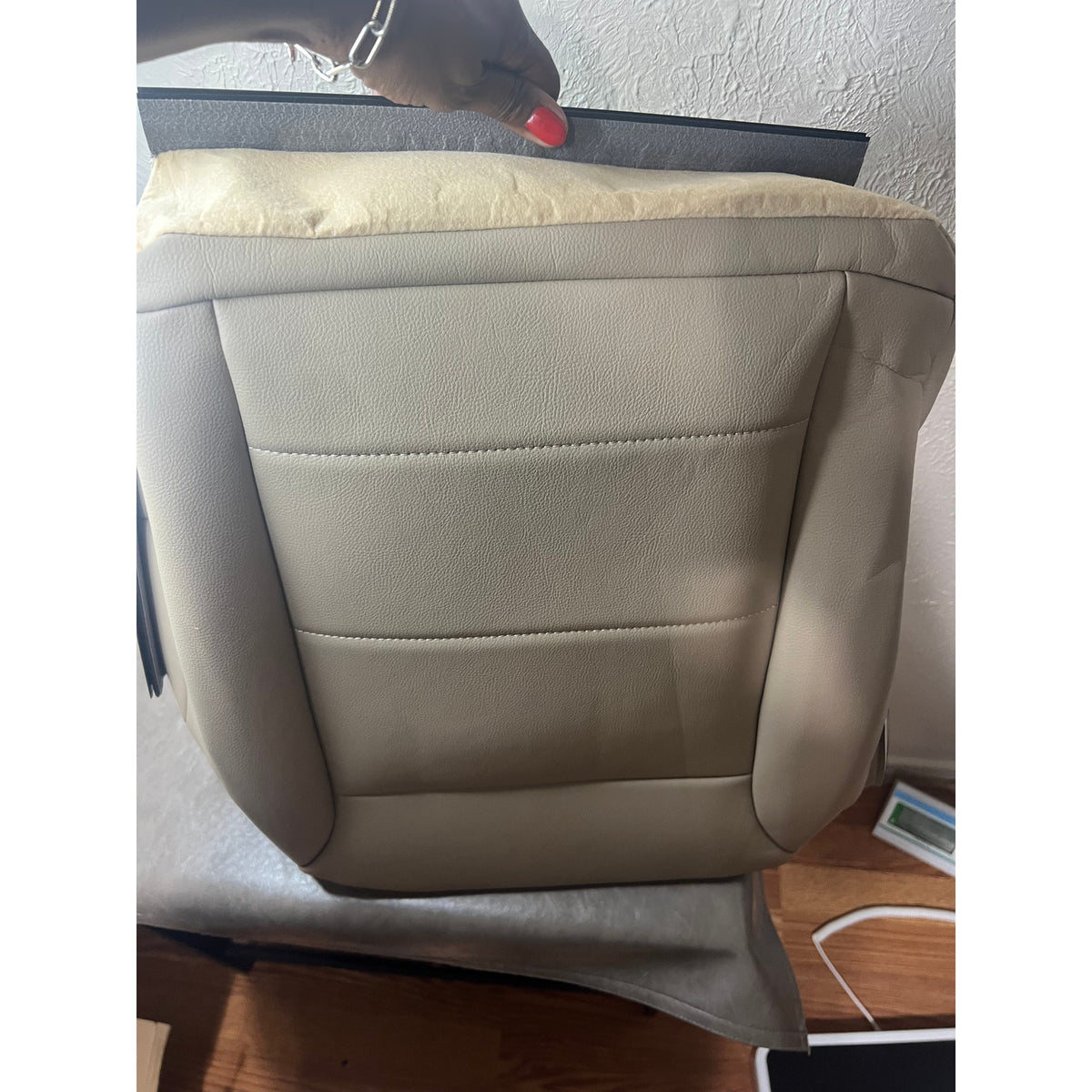 Vigoraze Driver Bottom Leather Replacement Seat Cover Tan Compatible-Tan