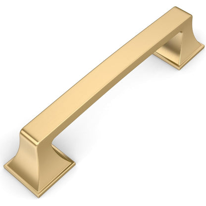 Amerdeco 10 Pack Champagne Bronze Cabinet Pulls 3.75 Inch Hole Center Cabinet