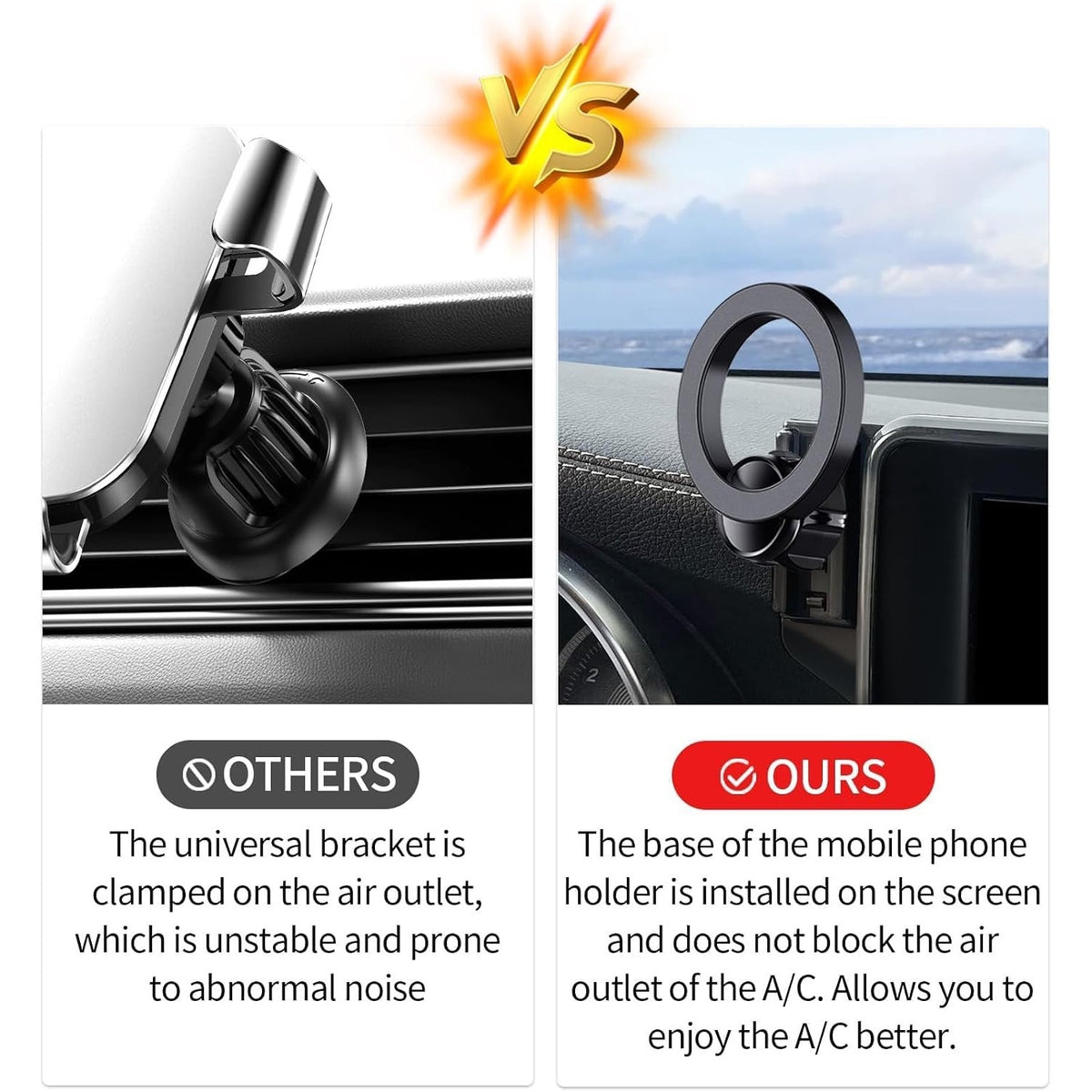Car Phone Holder For Mercedes-Benz GLC 2016-2019, C-Class 15-18, 7" Screen