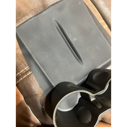 TOPABYTE 3PCS Center Console Accessories For Tesla New Model Y Juniper 2025 Model 3 Highland 2024 Cup Holder Insert, Screen Edge Protector Frame, Wireless Charger Mat Silicone, Black.