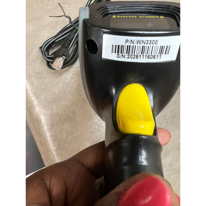 WoneNice USB Laser Barcode Scanner Wired Handheld Bar Code Scanner Reader Black