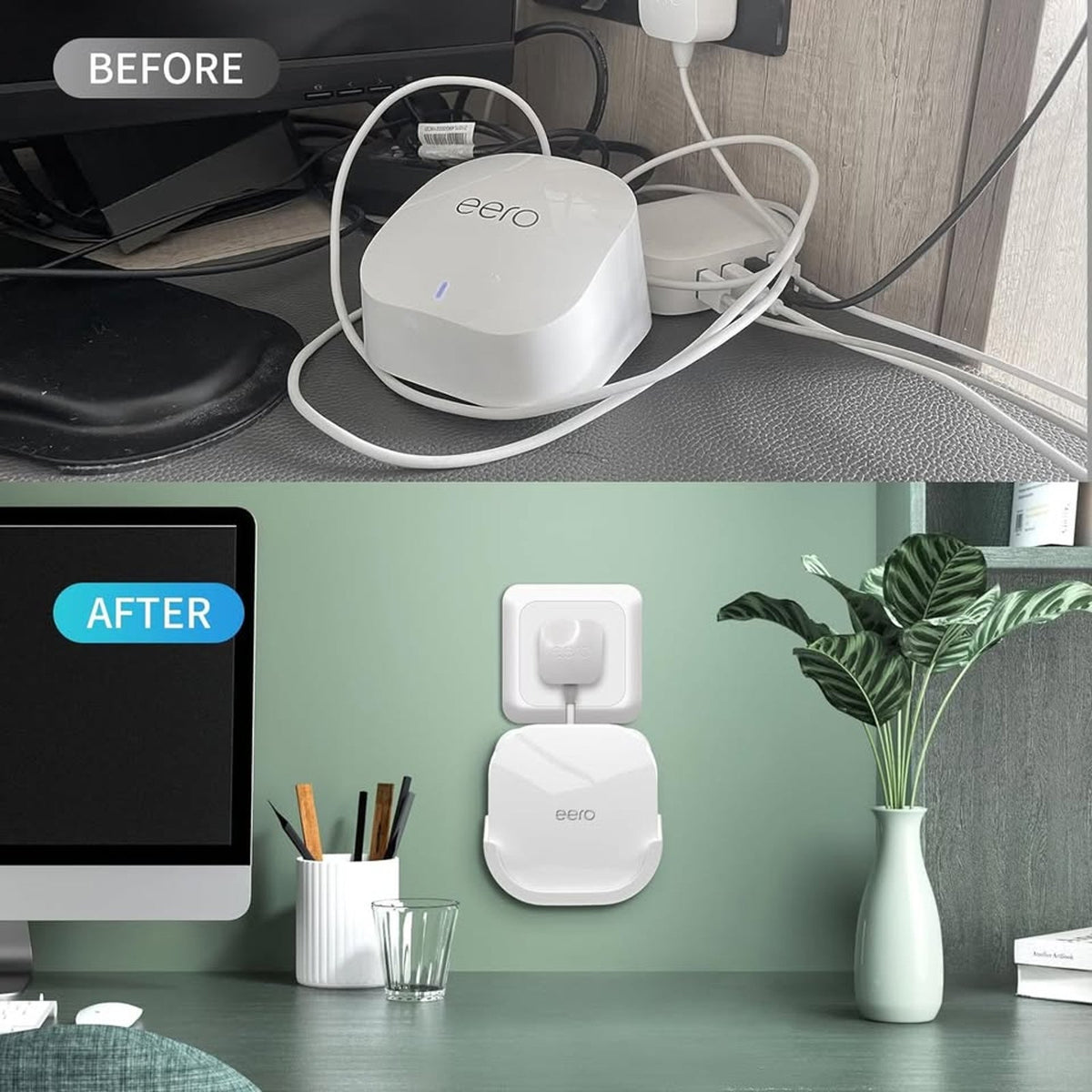 2Pack Wall Mount Holder For Eero 6 Plus 6+ And Eero 6 Router Mesh Wi-Fi System