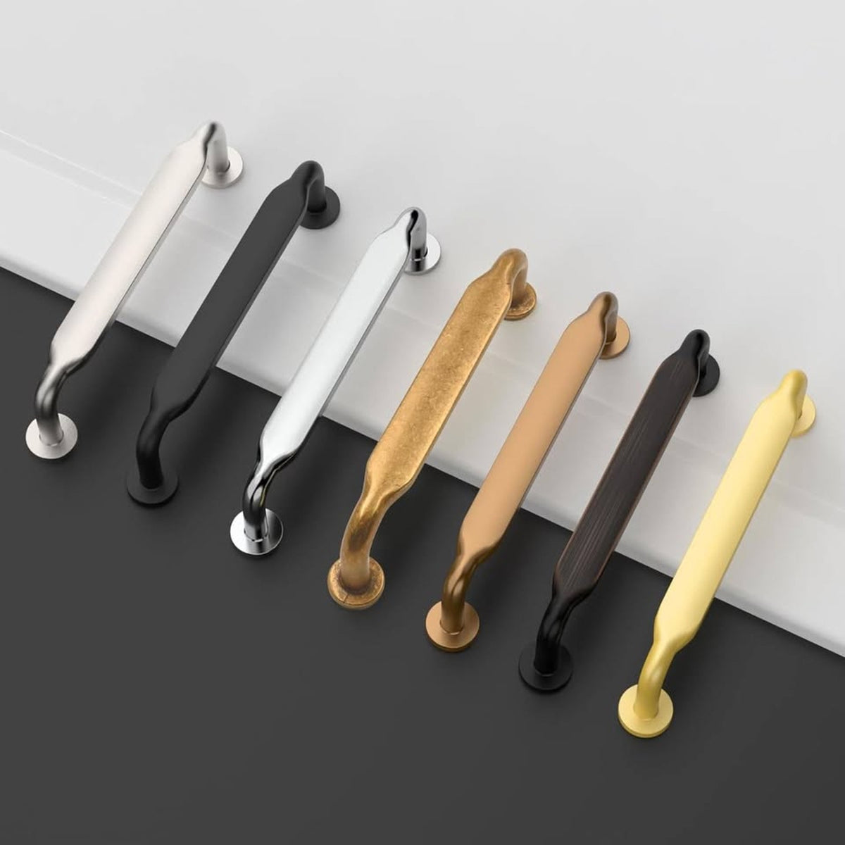 Asidrama 10 Pack 3 Inch(76mm) Antique Brass Kitchen Cabinet Handles, Cabinet