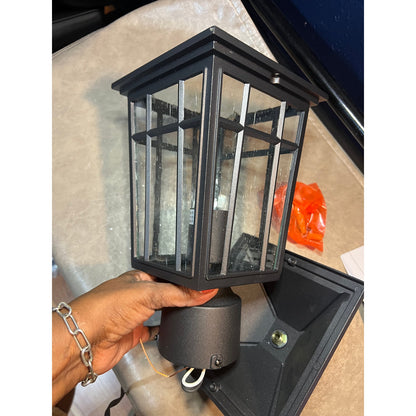Darkaway Outdoor Post Lights Lamp Post Light Fixture, Waterproof Aluminum Housing With Glass, Fence Post Deck Lighting For Garden, Patio, Pathway (1 Pack, Black)
