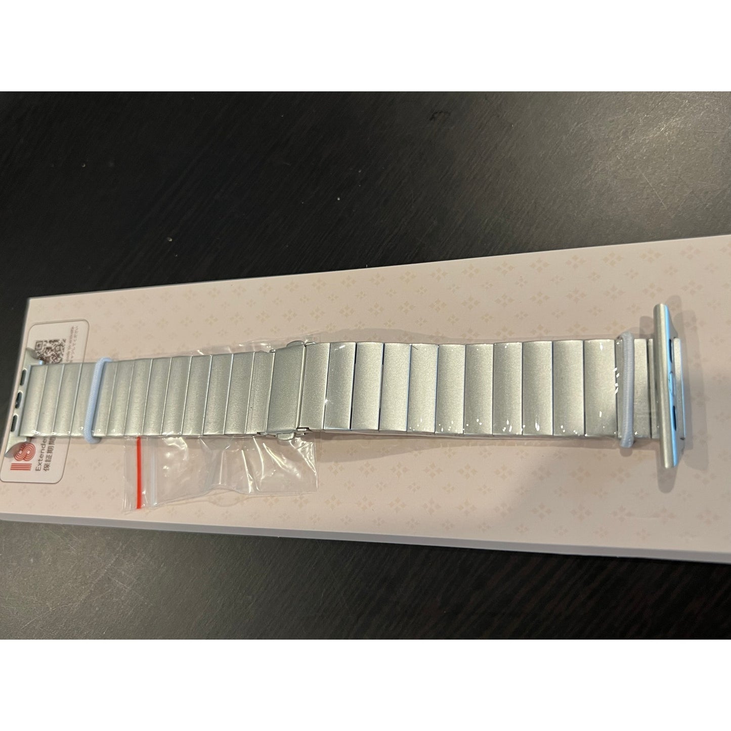 Wearlizer Two Tone Metal Band Compatible With Apple Watch Bands 42/44/45/46/49mm Women Men, Dressy Rectangular Chain Design Stainless Steel Bracelet For IWatch Series 11-1/SE/Ultra Starlight