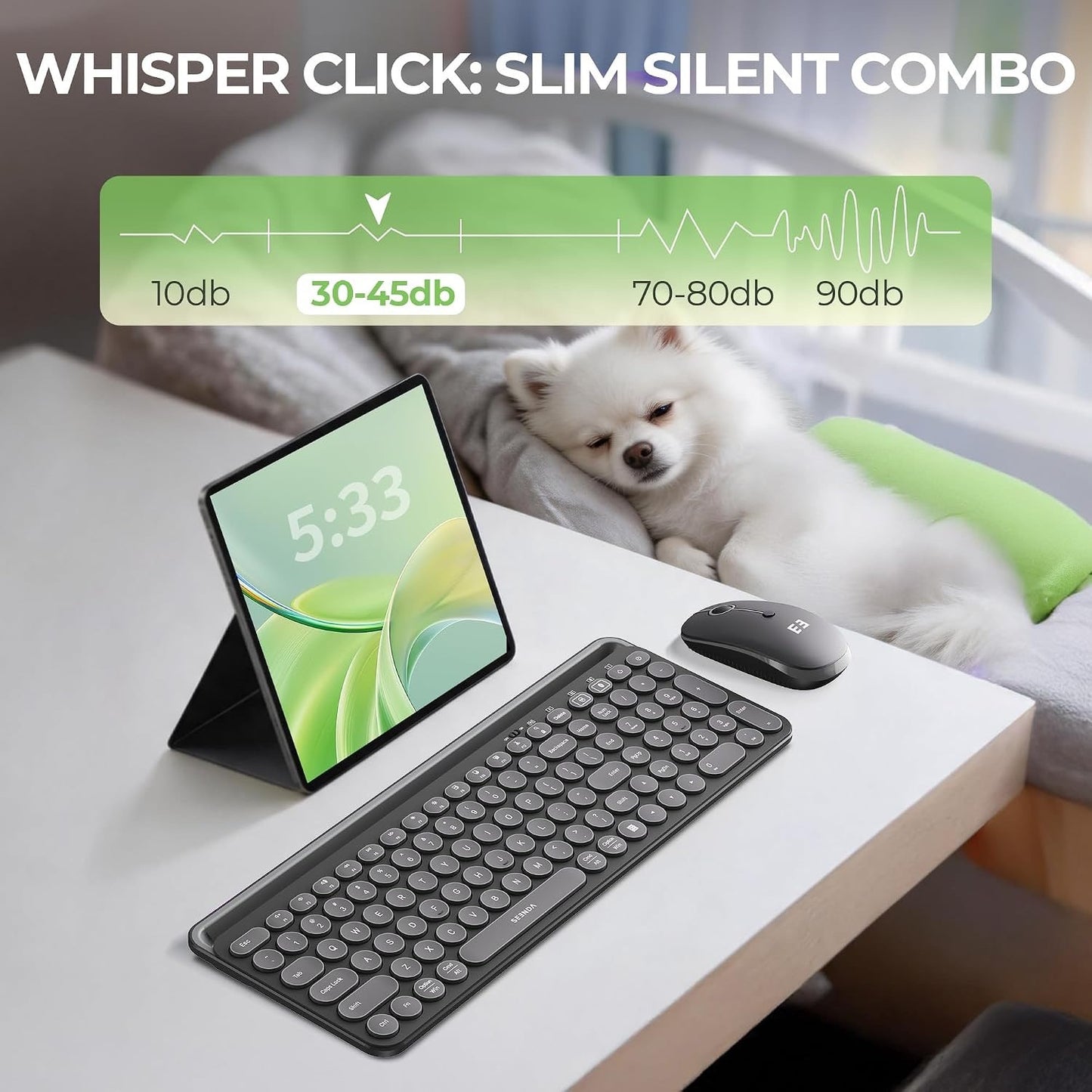 Seenda Bluetooth Keyboard And Mouse For IPad, CTU-301 Wireless Multi-Black