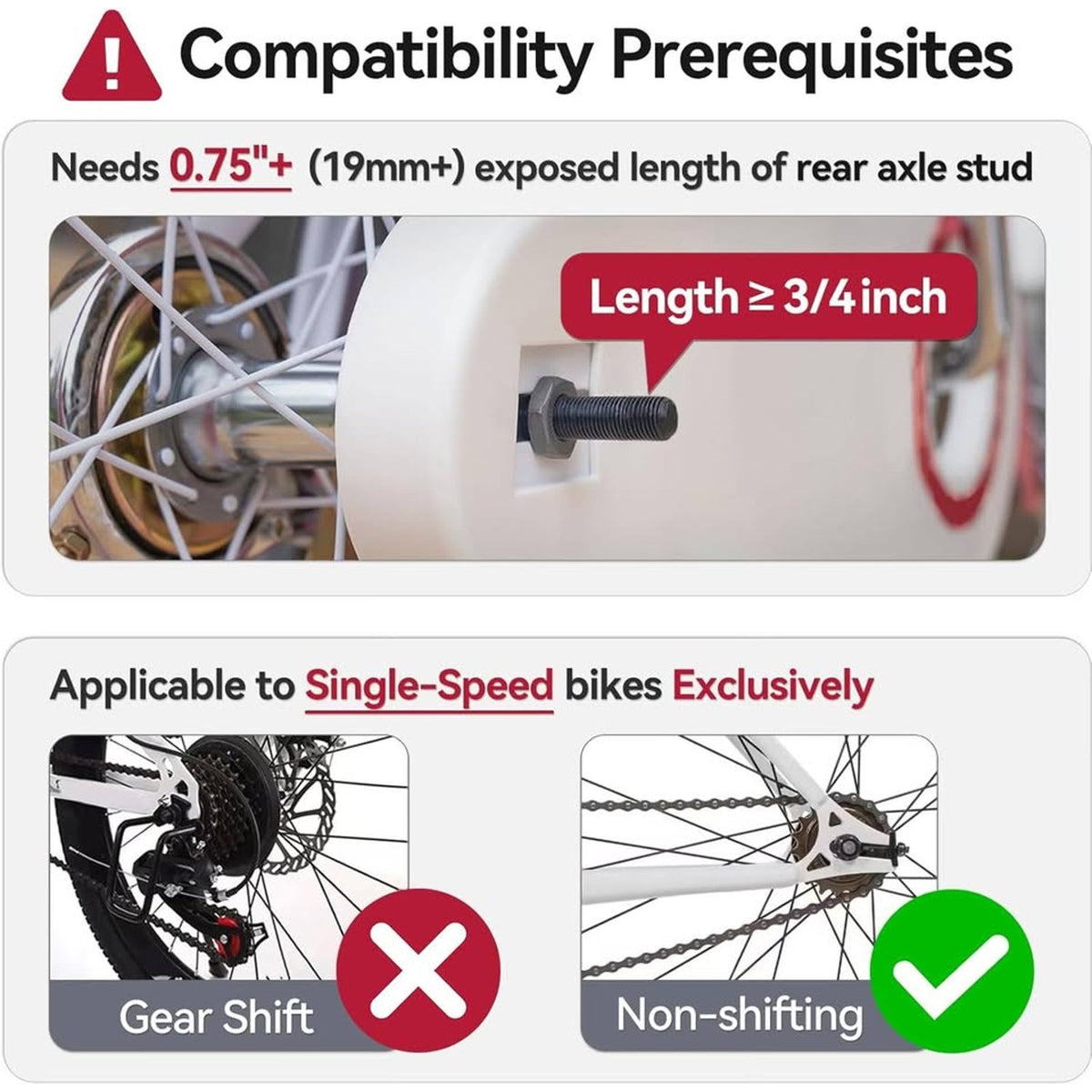 Empathech Training Wheels For 20 Inch Bike, Safety Max—Anti-Tip Design