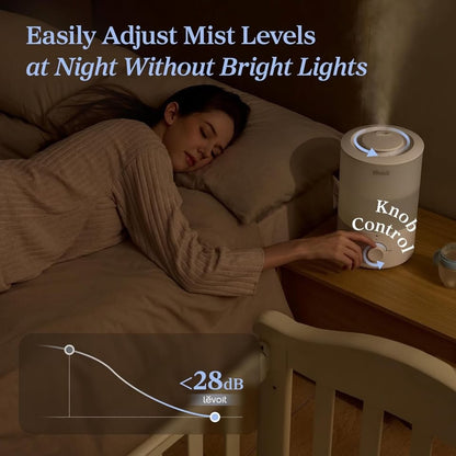 LEVOIT - Humidifiers For Bedroom - Quiet (3L Water Tank) - Cool Mist/Top Fill